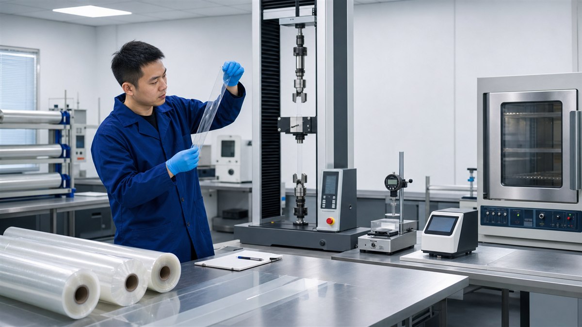 PPF film sample and quality-control instruments prepared for evaluation